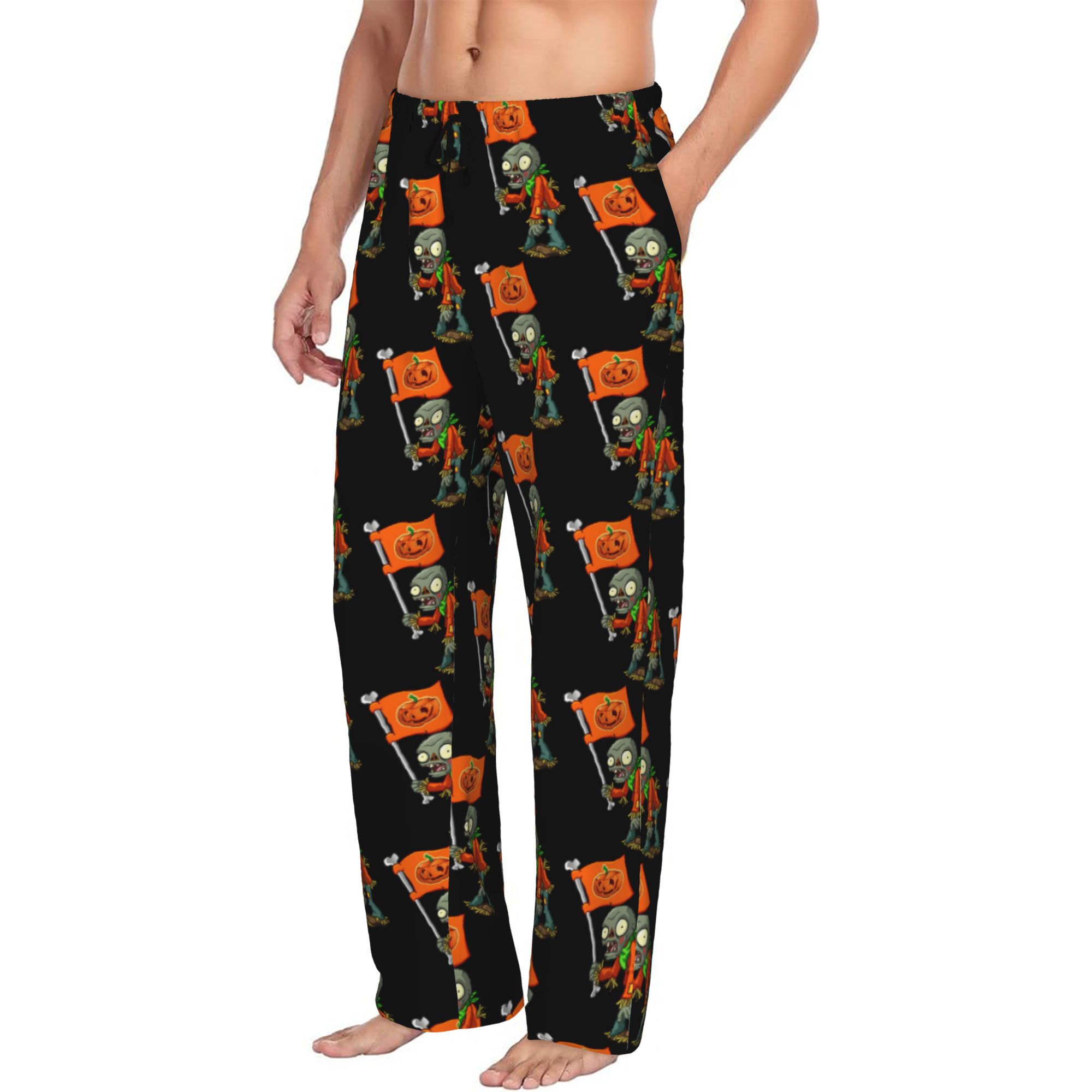 Video Gaming & Esports Usd Acc - Maßgeschneiderte bedruckte Herren-Pyjamahose mit Pflanzen-, Gaming-