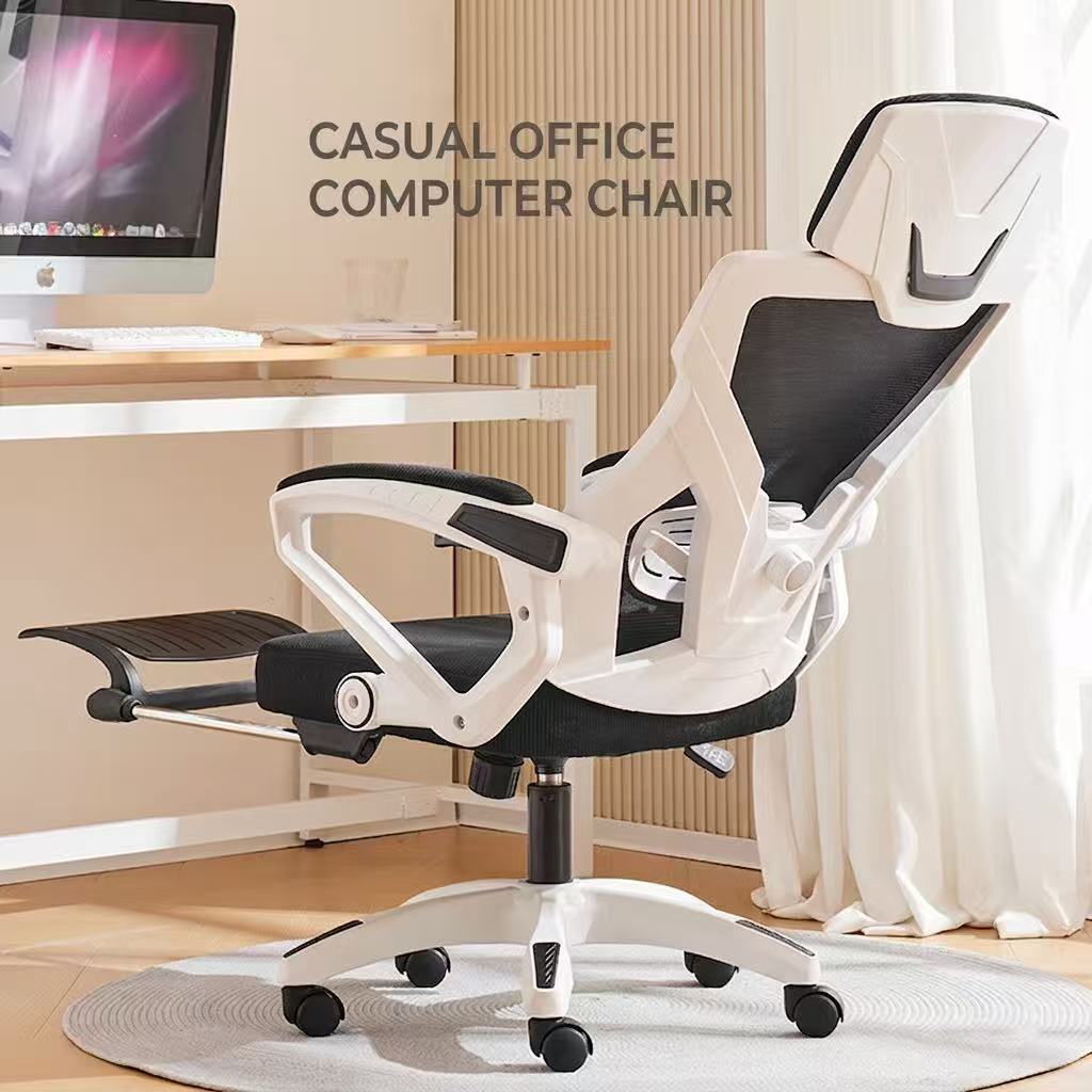 Footrest Under Desk - Ergonomischer Gaming-Bürostuhl mit Fußstütze, hoher Rückenlehne,