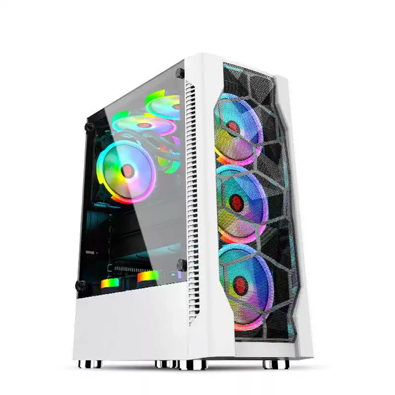 Esports Gaming Pc Build - Gaming-PC-Gehäuse mit gehärteter Glas-Seitenwand, unterstützt Wasserkühlung